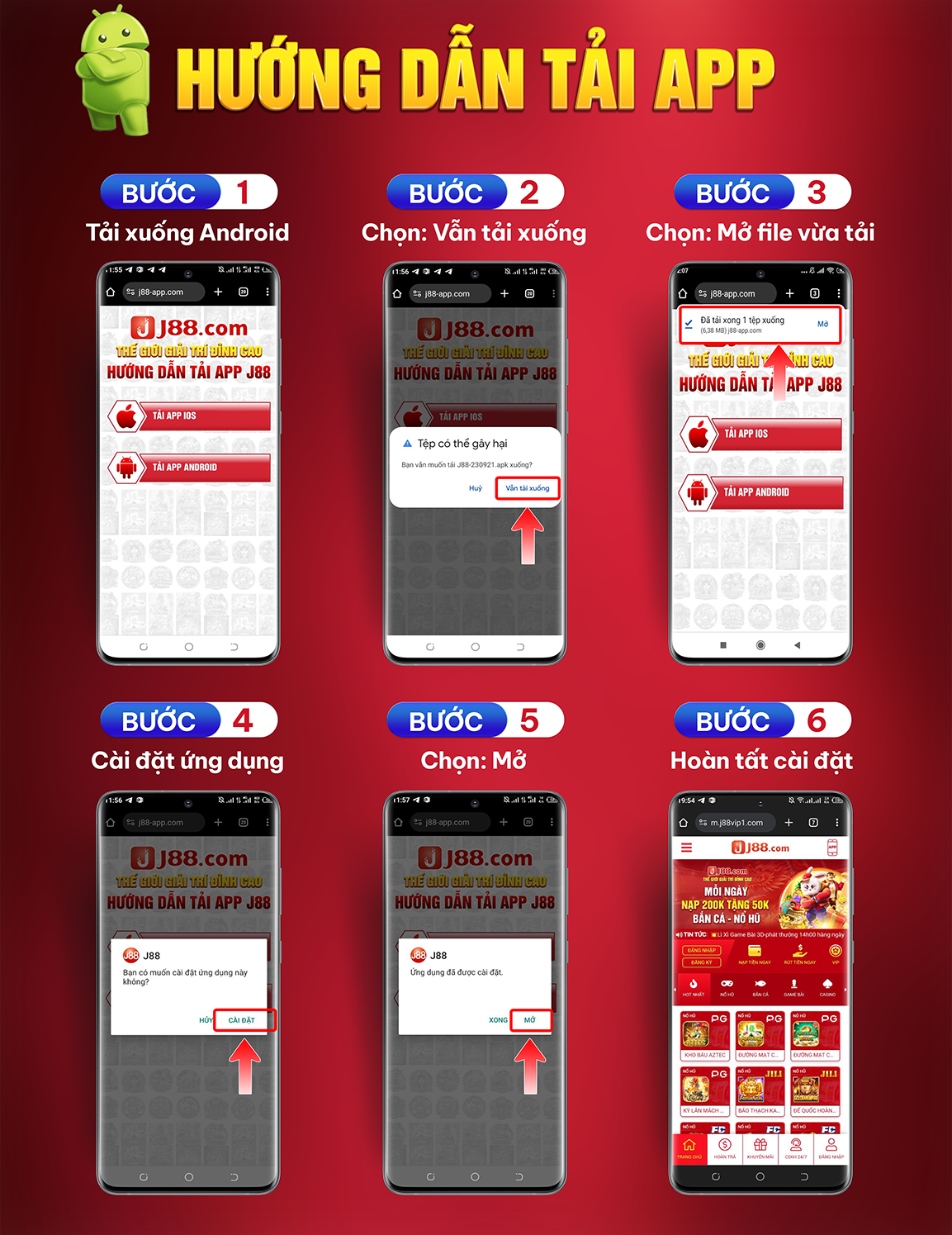 Hướng dẫn tải app J88 trên hệ điều hành Android
